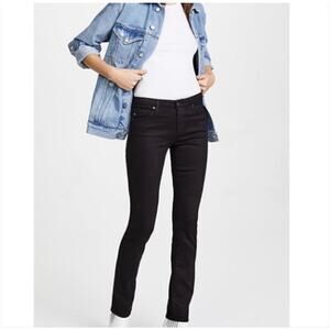 AG Adriano Goldschmied Harper Essential Straight Jean Black Womens 32R *EUC